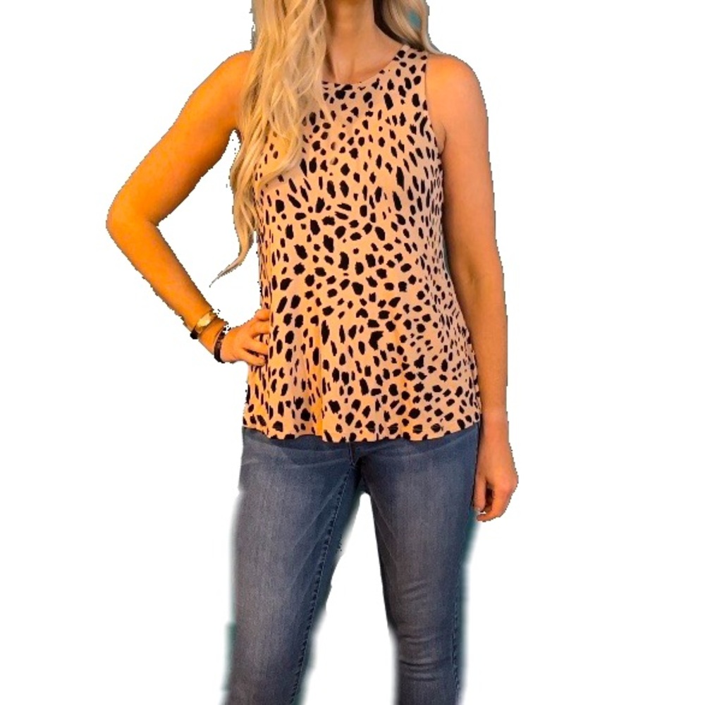 Stretchy leopard Apt 9 small top